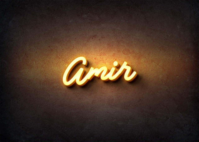 Free photo of Glow Name Profile Picture for Amir