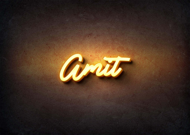 Free photo of Glow Name Profile Picture for Amit