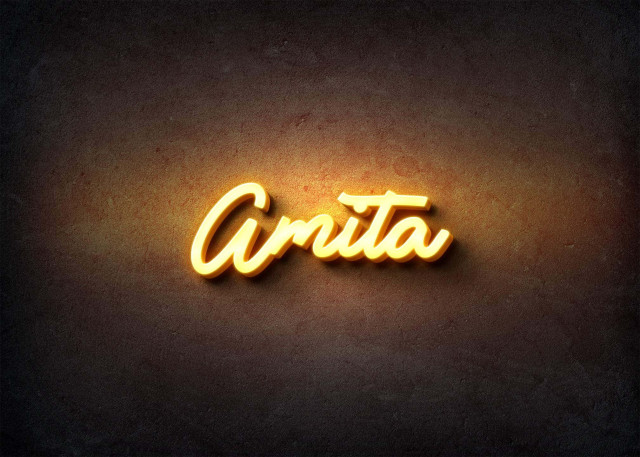 Free photo of Glow Name Profile Picture for Amita