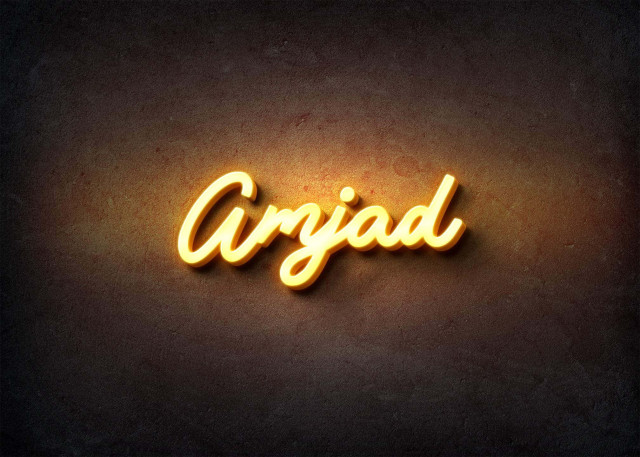 Free photo of Glow Name Profile Picture for Amjad