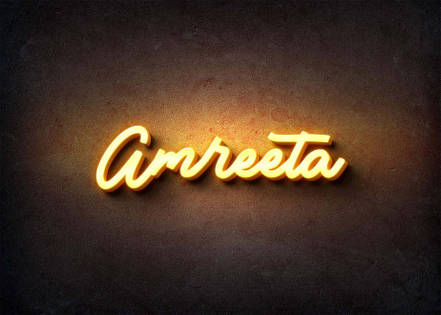 Free photo of Glow Name Profile Picture for Amreeta