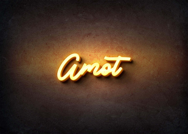 Free photo of Glow Name Profile Picture for Amot
