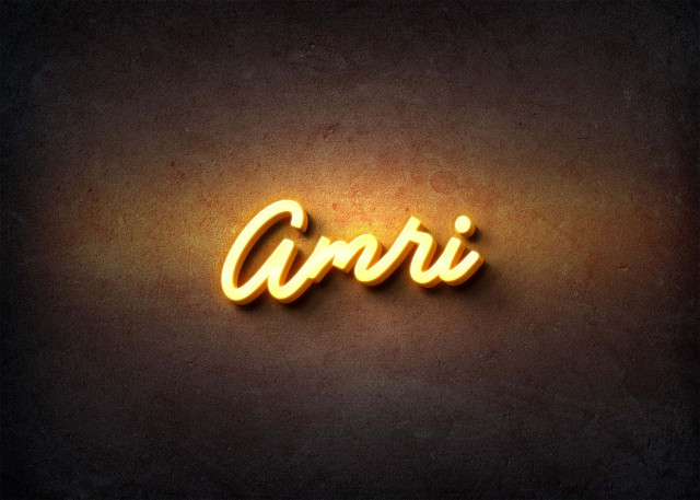 Free photo of Glow Name Profile Picture for Amri