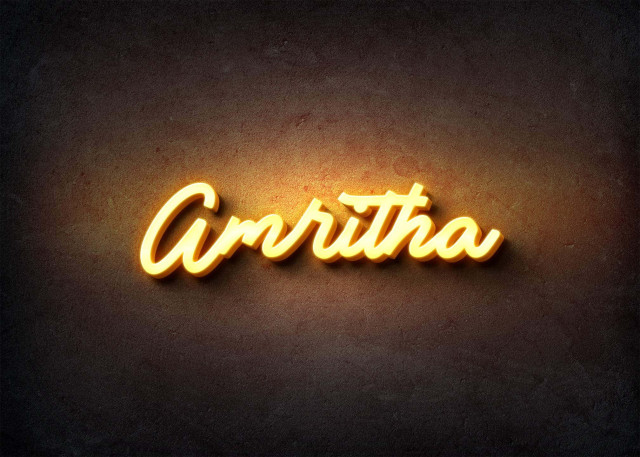 Free photo of Glow Name Profile Picture for Amritha