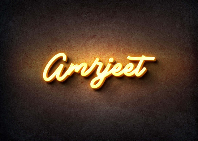 Free photo of Glow Name Profile Picture for Amrjeet