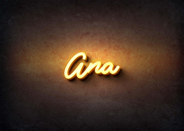 Free photo of Glow Name Profile Picture for Ana