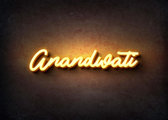 Free photo of Glow Name Profile Picture for Anandwati