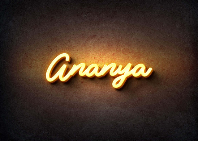 Free photo of Glow Name Profile Picture for Ananya