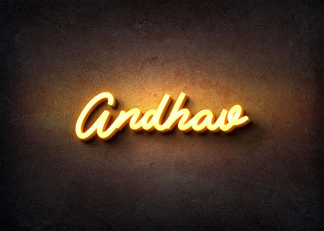 Free photo of Glow Name Profile Picture for Andhav