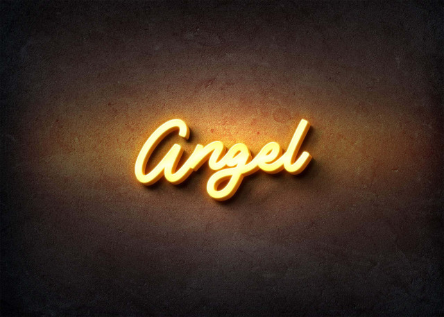 Free photo of Glow Name Profile Picture for Angel