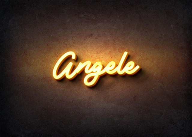 Free photo of Glow Name Profile Picture for Angele