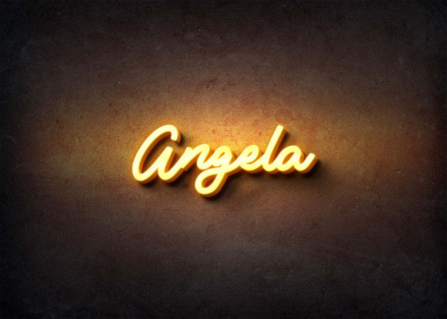 Free photo of Glow Name Profile Picture for Angela