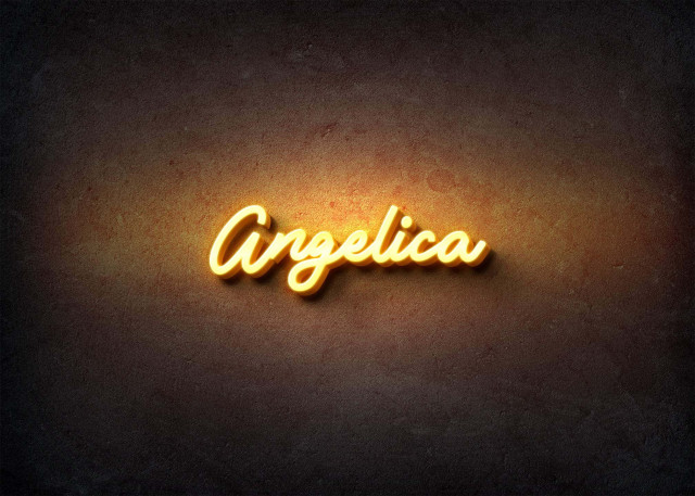Free photo of Glow Name Profile Picture for Angelica