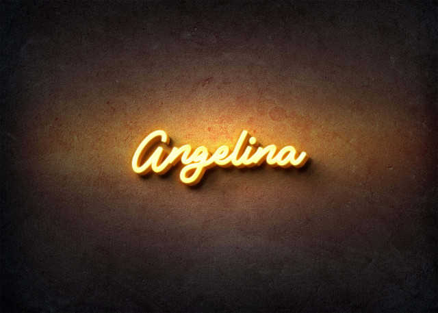 Free photo of Glow Name Profile Picture for Angelina