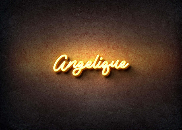 Free photo of Glow Name Profile Picture for Angelique