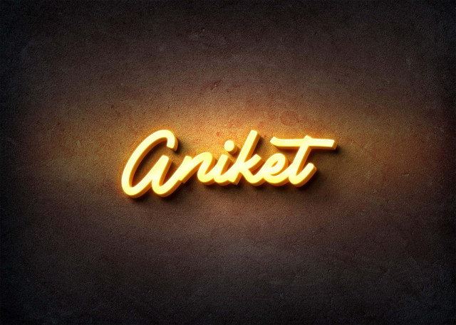 Free photo of Glow Name Profile Picture for Aniket