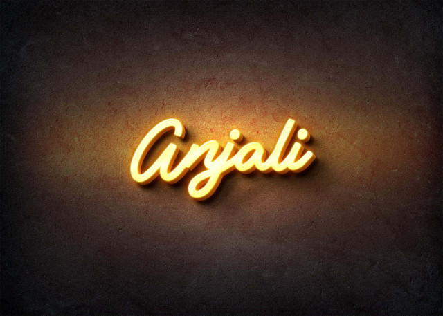 Free photo of Glow Name Profile Picture for Anjali