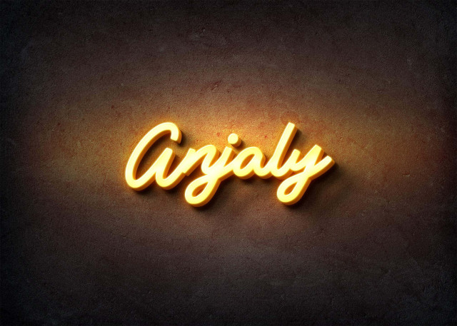 Free photo of Glow Name Profile Picture for Anjaly