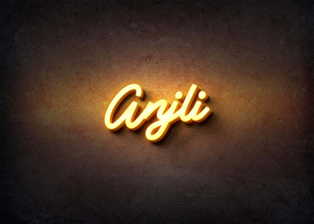 Free photo of Glow Name Profile Picture for Anjli