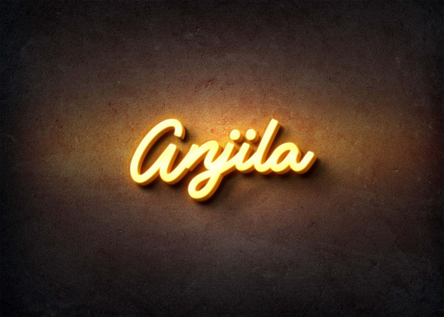 Free photo of Glow Name Profile Picture for Anjila