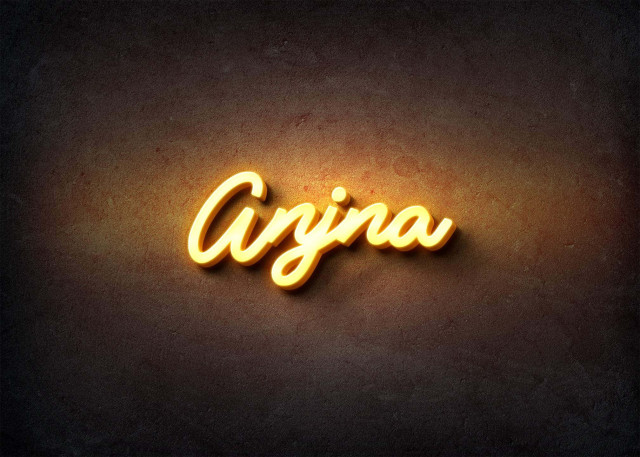 Free photo of Glow Name Profile Picture for Anjna