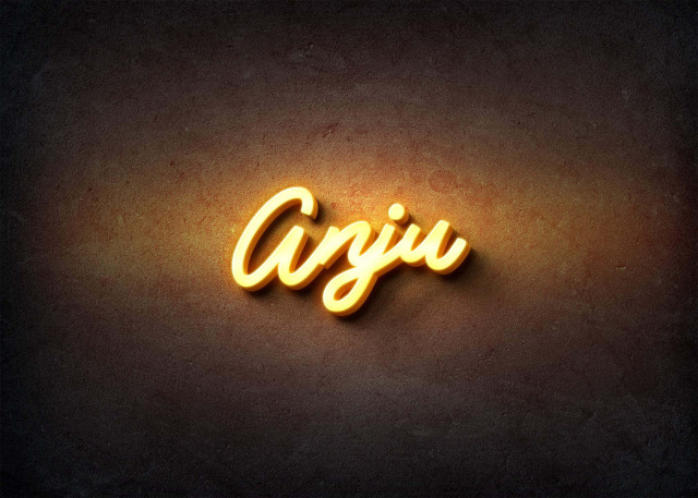 Free photo of Glow Name Profile Picture for Anju