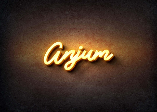 Free photo of Glow Name Profile Picture for Anjum