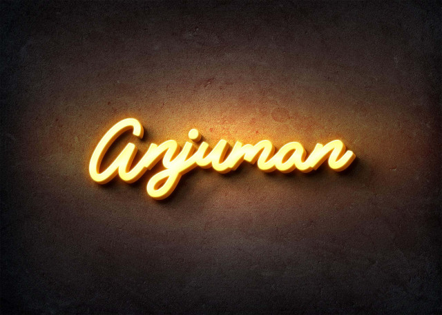 Free photo of Glow Name Profile Picture for Anjuman