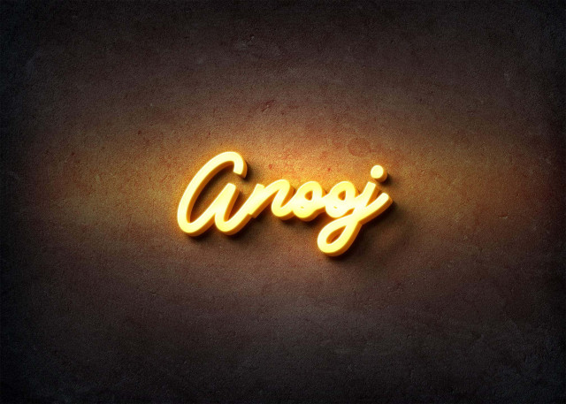 Free photo of Glow Name Profile Picture for Anooj