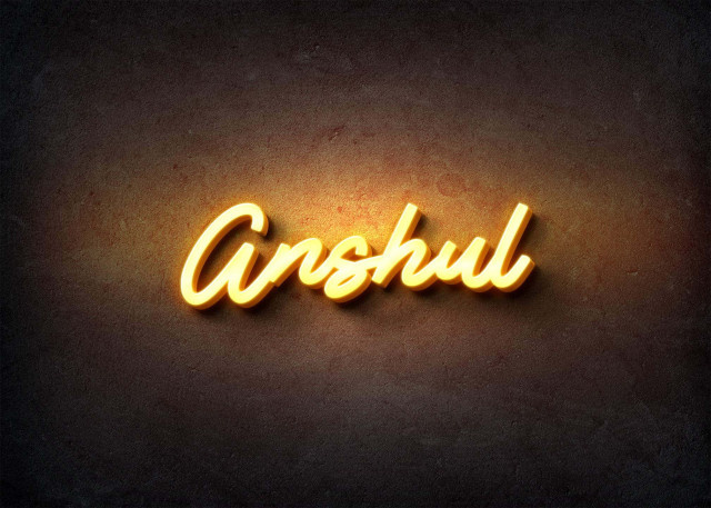 Free photo of Glow Name Profile Picture for Anshul