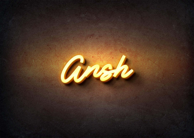 Free photo of Glow Name Profile Picture for Ansh