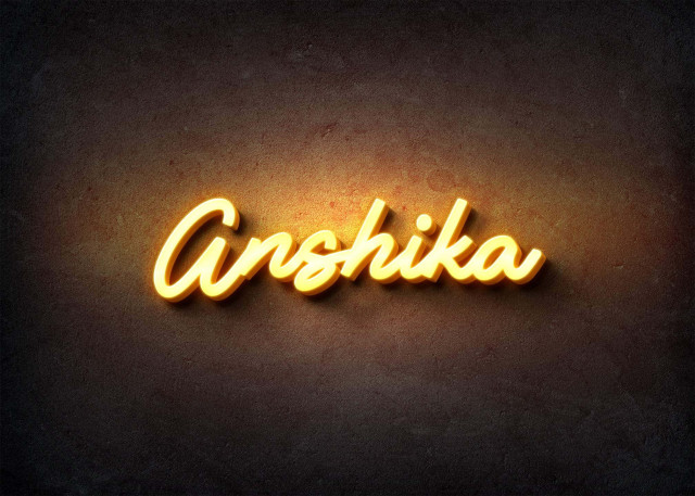 Free photo of Glow Name Profile Picture for Anshika