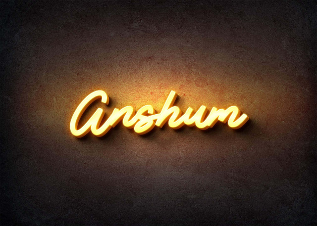 Free photo of Glow Name Profile Picture for Anshum