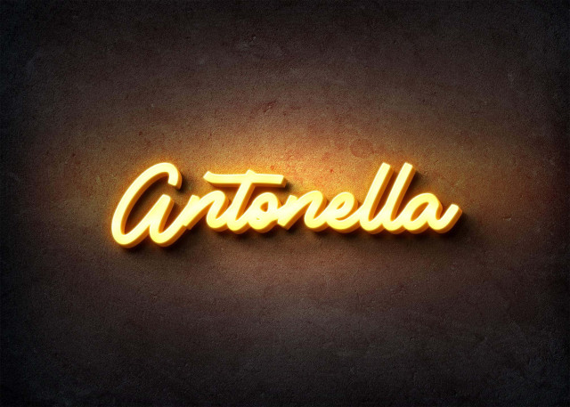 Free photo of Glow Name Profile Picture for Antonella