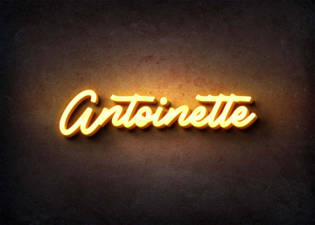 Free photo of Glow Name Profile Picture for Antoinette