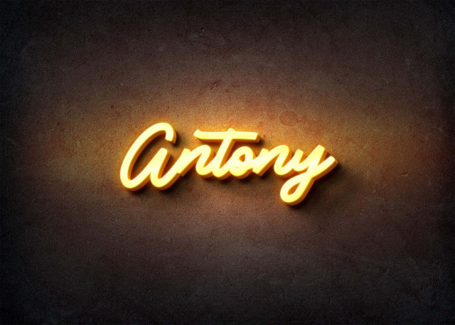 Free photo of Glow Name Profile Picture for Antony