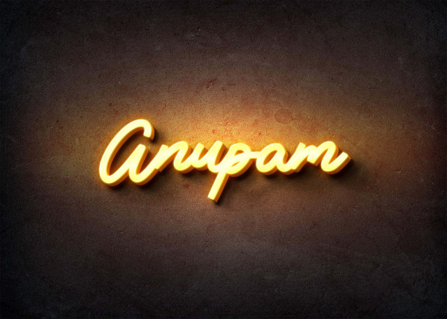 Free photo of Glow Name Profile Picture for Anupam