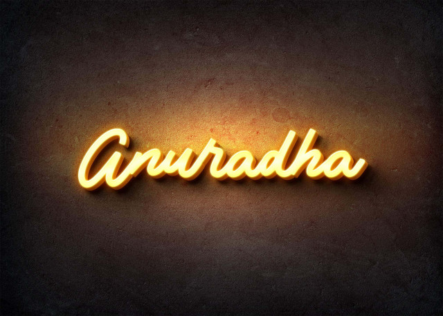 Free photo of Glow Name Profile Picture for Anuradha