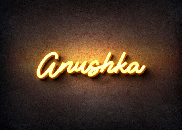 Free photo of Glow Name Profile Picture for Anushka