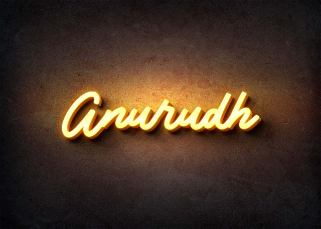 Free photo of Glow Name Profile Picture for Anurudh