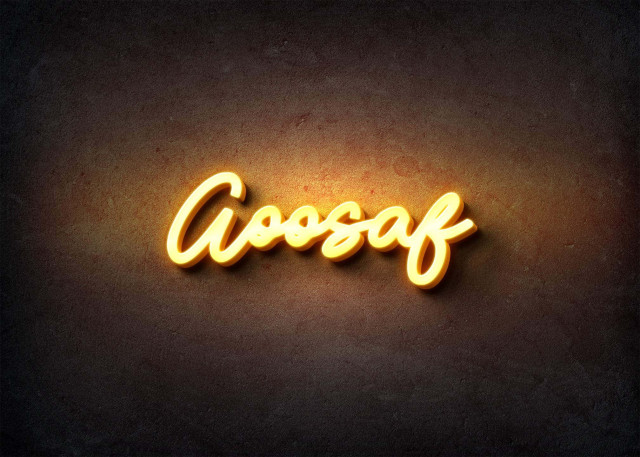 Free photo of Glow Name Profile Picture for Aoosaf