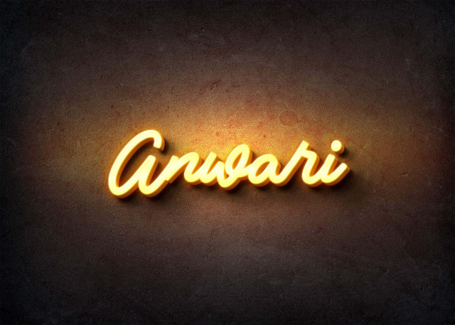 Free photo of Glow Name Profile Picture for Anwari