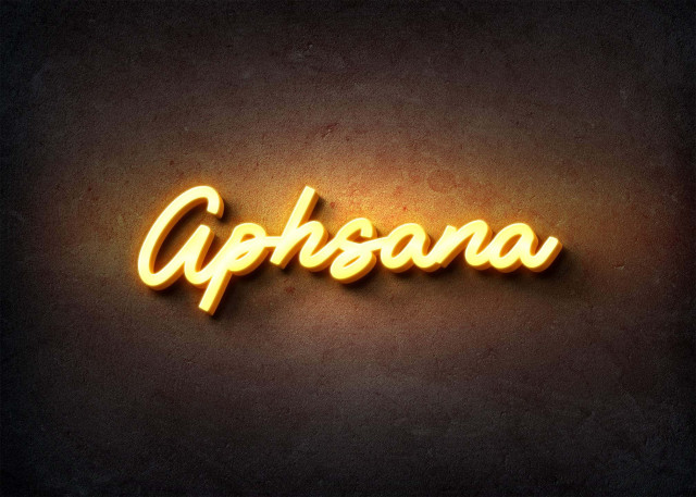 Free photo of Glow Name Profile Picture for Aphsana