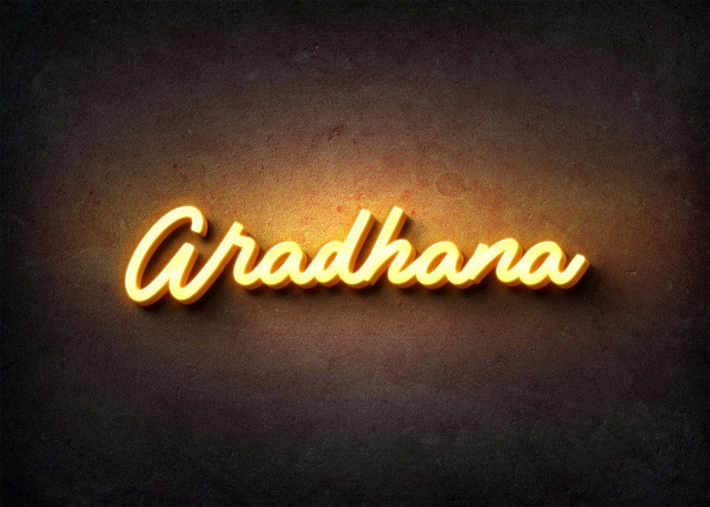 Free photo of Glow Name Profile Picture for Aradhana