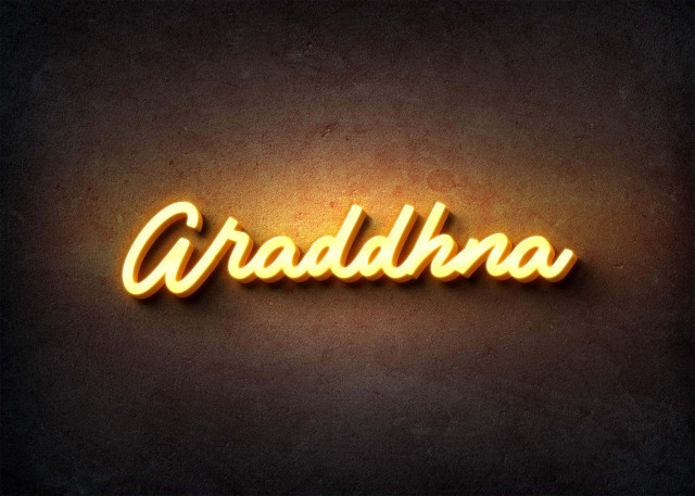 Free photo of Glow Name Profile Picture for Araddhna