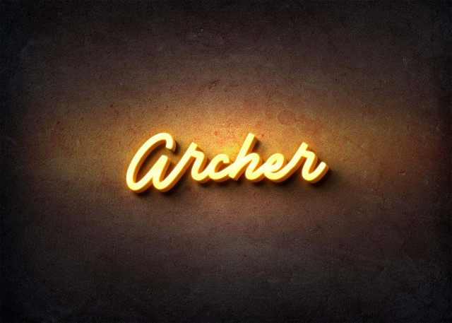 Free photo of Glow Name Profile Picture for Archer