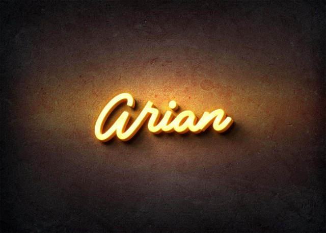 Free photo of Glow Name Profile Picture for Arian