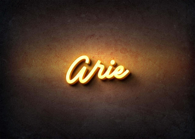Free photo of Glow Name Profile Picture for Arie