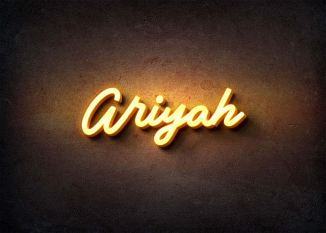 Free photo of Glow Name Profile Picture for Ariyah