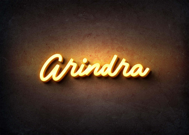 Free photo of Glow Name Profile Picture for Arindra
